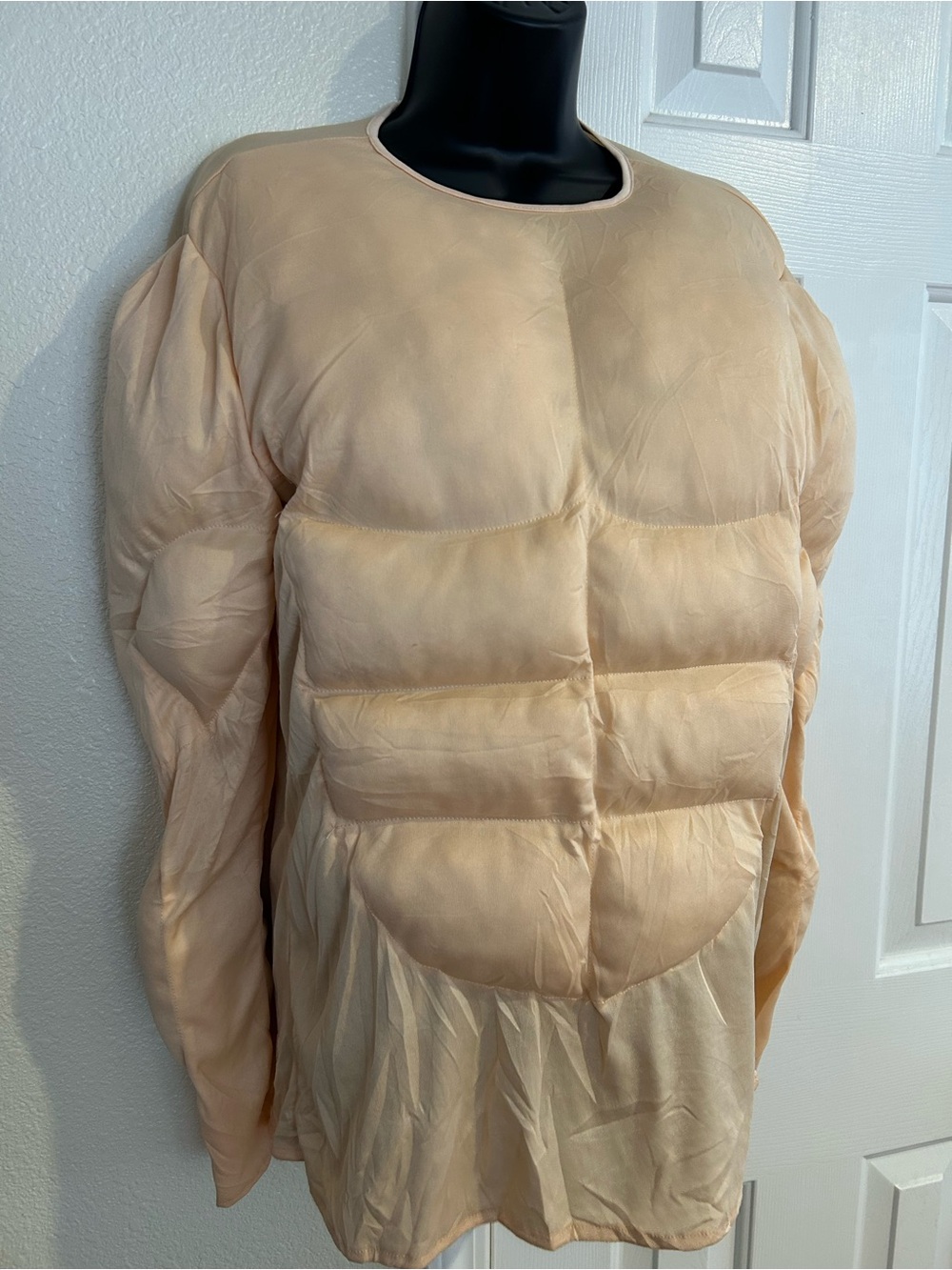 Padded Muscle Costume Top in Nude Peach